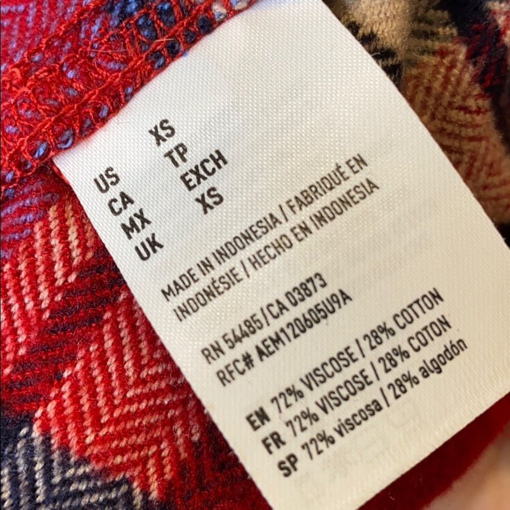 NWT American Eagle Amazingly Soft flannel shirt XS - Picture 5 of 6